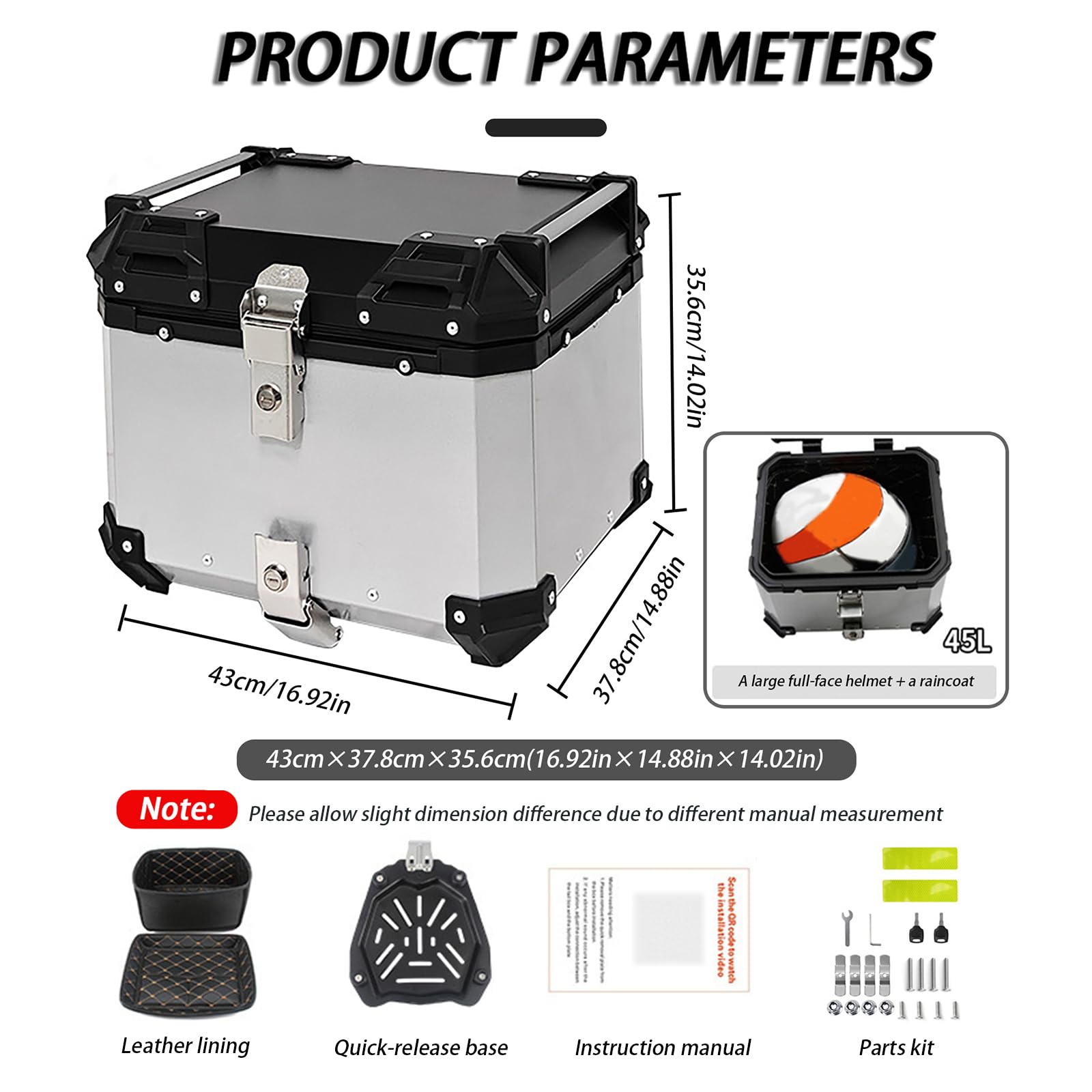 Amazon.com: optrcn Motorcycle Top Case for Honda PCX 125 150 160